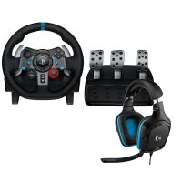 logitech pack g29 volante driving force para ps5ps4ps3pc  logitech g432 auriculares gaming 71
