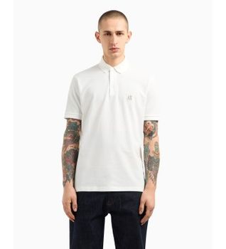 A|X Armani Exchange para hombre. XM000367AF13022U0009 Polo de manga corta blanco (XXL), Casual, Algodón