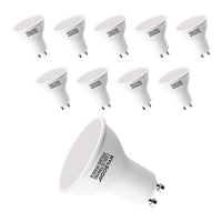 aigostar - bombilla esmerilada led gu10 8w luz calida 3000k 640lm bajo consumo no regulable - paquete de 10 unidades