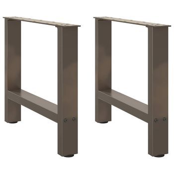 Patas Para Mesa De Centro De Acero Natural (2 Unidades, 60 X 42-43 Cm) Vidaxl