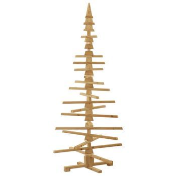 Árbol De Navidad De Madera Marrón 180 Cm Madera Maciza De Pino Vidaxl
