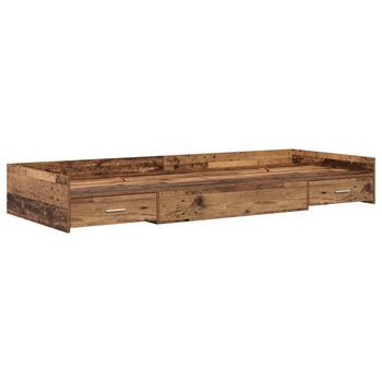 Cama Con Almacenamiento Madera Vieja 80 X 200 Cm Madera Contrachapada