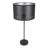 fabrilamp sobremesa alto anastasia 1xe27 negronegro-plata 60x30x30 cm