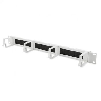 Digitus Panel de Gestión de Cables con Entradas de Cepillo + 4x Anillas de Aluminio 44x60 mm 19