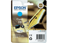 cartucho de tinta - epson 16 cian para workforce wf-2010 wf-2510 wf-2520 wf-2530 wf-2540