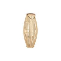 portavela bambu 35x35x85 natural marron claro