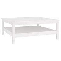 mesa de centro blanca 100x100x40 cm madera maciza de pino vidaxl
