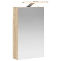 armario con espejo de bano  mueble de bano roble sonoma 30 x 105 x 50 cm