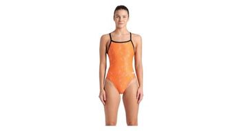 Traje de bano mujer arena escape dos challenge naranja negro
