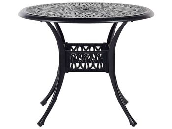 Mesa de balcón  90 cm 90 cm metal negro