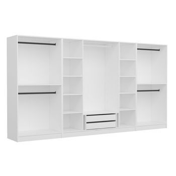 Armario Kale-5037 Blanco 360x210x52 Cm