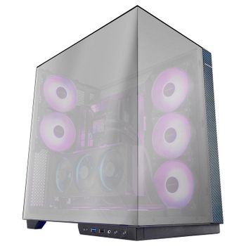 Mars Gaming Mc-3gf Torre Atx Triple Cristal Cromado 2 Ventiladores Argb 120mm Usb-c Negro