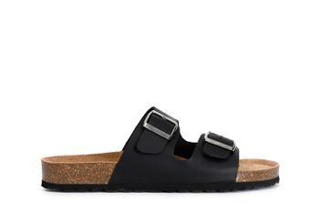 zapatillas de piel para hombre black