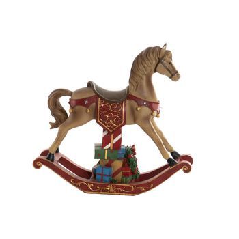 Figura Led Resina 34x10x32 Caballo Marron