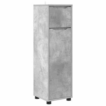 Gabinete De Baño Gris Concreto 30,5 X 30 X 101 Cm Vidaxl
