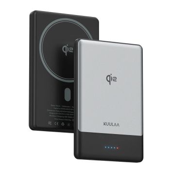 KUULAA KL-YD79 20W 19.35Wh 5000mAh banco de energía externo magnético inalámbrico ultrafino, fuente de alimentación con