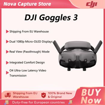 Gafas DJI Goggles 3 FPV con Pantallas Micro-OLED, Experiencia de Vuelo Inmersiva, Transmisión de Video HD O4, Gafas Originales Inalámbricas 3