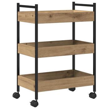 Carro De Cocina Roble Artisan 50 X 30 X 70 Cm Vidaxl