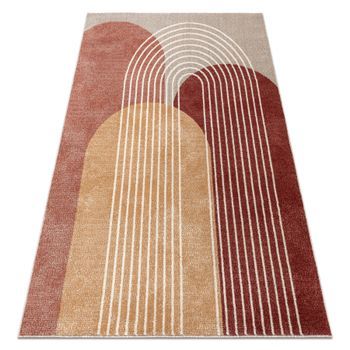 Alfombra Fusion 0810 Beige / Terracota - Geométrica, Moderna, Abstrac 200x290 Cm