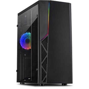 Caja PC Inter-Tech B-02 RGB Torre Negro ATX micro ATX Acrílico
