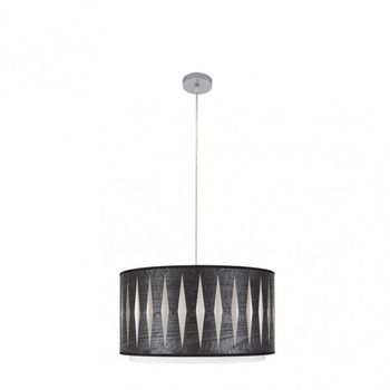 Colgante 1luz modelo Alexandra Cromo/madera Negra Regulable FABRILAMP