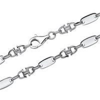 cadena de placas para hombre de plata 925
