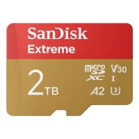 tarjeta microsd sandisk extreme 2 tb uhs-i 240 mbs oro rojo
