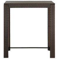 mesa alta de jardin  mesa de exterior ratan sintetico marron 100x605x1105 cm