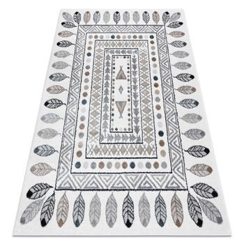 Alfombra Fun Teepee Para Niños, Indio, Marco Crema 120x170 Cm