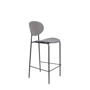 Silla de bar de tela gris