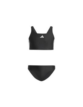 Bikini de Natación adidas 3 Bandas Bld Niña Negro/Blanco