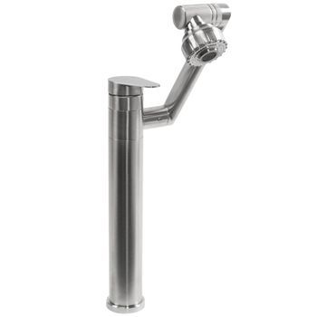 Grifo De Lavabo Rea Paco Nickel Brush Inox High