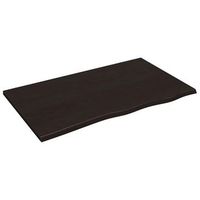 tablero mesa madera de roble tratada marron oscuro 100x60x2 cm vidaxl