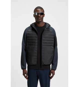 BOSS para hombre. 50541032 Cazadora Urbanex Hybrid marino (XXL), Casual, Poliéster Reciclado