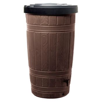 Depósito Para Agua De Lluvia Woodcan 265l, 648x648x1128mm Marrón