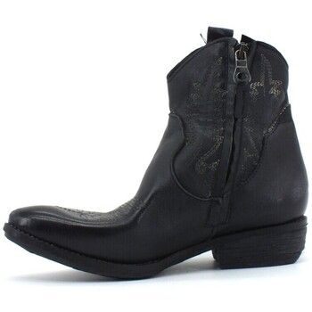 Divine Follie Botines Stivaletto Texano Nero TEXRIC para mujer