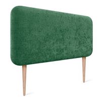 dhome cabecero tapizado en lana liso con patas redondeado para pared acusticos cabeceros absorbentes cabezal cama dormitorio verde 80cm