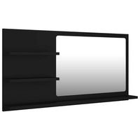 espejo de banorespejuelo madera contrachapada negro 90x105x45 cm