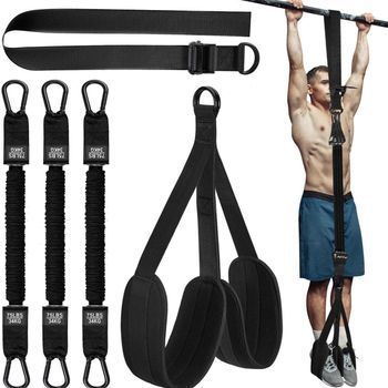 Banda De Dominadas / Banda De Entrenamiento Para Dominadas - Ayuda Para Dominadas Para Entrenamiento De Fuerza Y Fitness Black 210 Libras