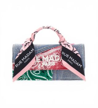 RUE MADAM PARIS para mujer. 1553 Bolso Paisley Shoulder multicolor (OSFA), Casual, Poliuretano