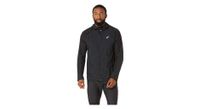 chaqueta cortaviento asics road packable negra hombre