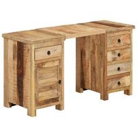 escritorio con pedestal madera maciza de mango 140x50x77 cm vidaxl