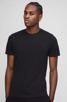 basic slim fit crew neck t-shirt negro