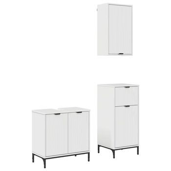 Juego De Muebles De Baño 3 Uds. Brillante 39,5 X 36 X 88 Cm Vidaxl