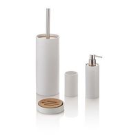 set de 4 accesorios de bano gaeta blanco en resina
