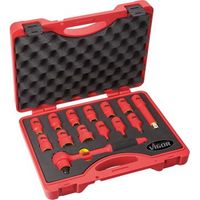 vigor v3343 juego de llaves de vaso vde rcuadrado hueco 12 pulgadas 125 mm r perfil de hexagono exterior perfil de hexagono interior r 5 r 24 r numero de herramientas 14
