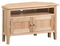 sadie oak corner tv unit