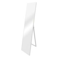 espejo de pie barletta ajustable inclinable plastico 151 x 36 cm blanco encasa