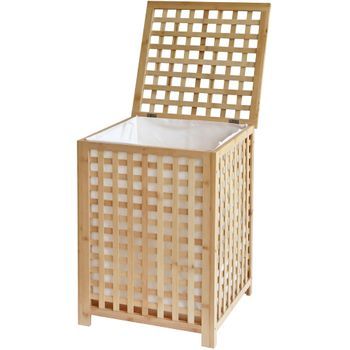 Caja De Ropa Lenca Madera Natural 46x46x67 Cm Clp