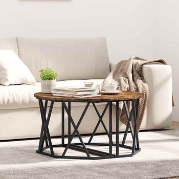 Vidaxl Mesa De Café Roble Ahumado 80 X 80 X 42 Cm